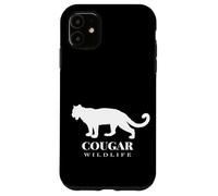 The Cougar, Woodland Wildlife Cougar Illustration Graphic Carcasa para iPhone 11