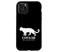 The Cougar, Woodland Wildlife Cougar Illustration Graphic Carcasa para iPhone 11 Pro