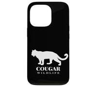 The Cougar, Woodland Wildlife Cougar Illustration Graphic Carcasa para iPhone 13 Pro