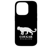 The Cougar, Woodland Wildlife Cougar Illustration Graphic Carcasa para iPhone 14 Pro