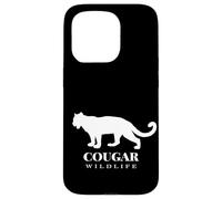 The Cougar, Woodland Wildlife Cougar Illustration Graphic Carcasa para iPhone 15 Pro