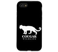 The Cougar, Woodland Wildlife Cougar Illustration Graphic Carcasa para iPhone SE (2020) / 7/8