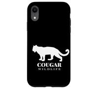 The Cougar, Woodland Wildlife Cougar Illustration Graphic Carcasa para iPhone XR