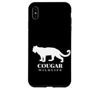 The Cougar, Woodland Wildlife Cougar Illustration Graphic Carcasa para iPhone XS MAX