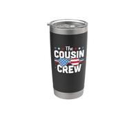 The Cousin Crew Family Sunglasse USA Flag 4th Of July Vaso térmico de acero inoxidable de doble pared