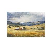 The Cowboy Ranch in Montan - Rompecabezas de madera duro, imposible, difícil y desafiante, rompecabezas familiar de 500 piezas