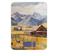 The Cowboy Ranch in Montana - Báscula portátil para alimentos, bonita báscula de cocina de 11 libras/1 onzas, 5 kg/5 g, con 4 unidades para perder peso y cocinar especias (pilas no incluidas)