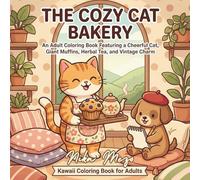 The Cozy Cat Bakery: An Adult Coloring Book Featuring a Cheerful Cat, Giant Muffins, Herbal Tea, and Vintage Charm