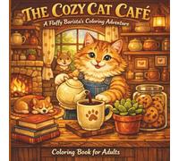 The Cozy Cat Café: A Fluffy Barista’s Coloring Adventure: A Charming Adult Coloring Book featuring Oversized Teacups, Rustic Shelves, and Adorable Animal Friends for Stress Relief and Relaxation.