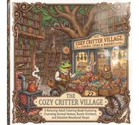 The Cozy Critter Village: A Relaxing Adult Coloring Book Featuring Charming Animal Homes, Rustic Kitchens, and Detailed Woodland Shops (Easy-Peasy Cozy Coloring)
