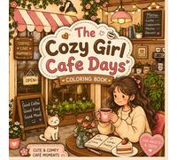 The Cozy Girl Café Days Coloring Book: 20 Cute & Cozy Café Coloring Pages for Relaxation, Stress Relief, and Comforting Coffee Shop Moments (Cozy Girl Coloring Books)