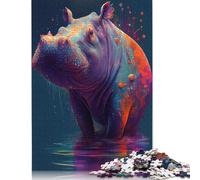 The Cozy Hippo Puzzle Imposible,desafío for Adults Juego Educativo 1000 Piezas Obra De Arte De Juego De para Adultos Y Niños A Partir De 12 Años 1000pcs (75x50cm)