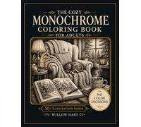 The Cozy Monochrome Coloring Book for Adults: One-Color Bold Line Large Print Designs with Nature Scenes, Animals and Flowers - No Color Choices, Just Calm and Stress Relief