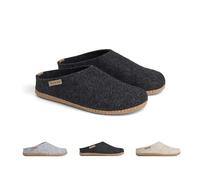THE COZY SHEEP Pantuflas de fieltro con suela de cuero | Prácticas zapatillas de hombre y mujer para verano e invierno | cómodas zapatillas de cabaña para hombre y mujer | zapatillas de casa de