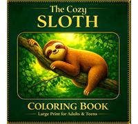 The Cozy Sloth Coloring Book for Adults and Teens: Cute Relaxing Animal Designs for Stress Relief, Mindfulness and Calm Coloring