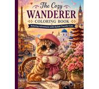 The Cozy Wanderer Coloring Book: Relaxing Travel Adventures with Stylish Cats Around the World