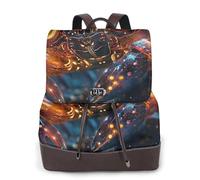 The Crab with Glowing Eyes - Mochila de viaje para mujer, mochila casual, mochila de cuero estampada para mujer para el trabajo