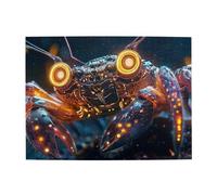 The Crab With Glowing Eyes - Rompecabezas de madera de 500 piezas para adultos, rompecabezas desafiante para juego de tamaño de 15 x 20.4 pulgadas