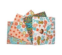 The Craft Cotton Co Paquete de 5 cuartos de algodón Mermaid Friends (18" x 22") 100% algodón para manualidades, acolchado, patchwork