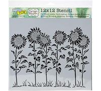 The Crafter's Workshop Plantillas de Flores de 30,5 x 30,5 cm, Papel, Prado de Girasol, Talla única