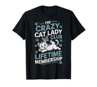 The Crazy Cat Lady Club Vintage Desgastado Camiseta