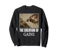 The Creation of Gains - Funny Weight Lifting Gym Sudadera