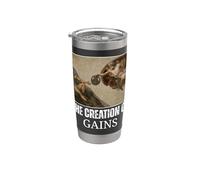 The Creation of Gains - Funny Weight Lifting Gym Vaso térmico de acero inoxidable de doble pared