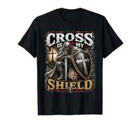 The Cross Is My Shield Christian Warrior Design Armor of God Camiseta