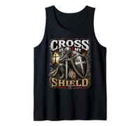 The Cross Is My Shield Christian Warrior Design Armor of God Camiseta sin Mangas