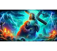 The-Cross-of-Jesús Juego de Puzzle 1000 Piezas Papel Reciclado Extremadamente difícil Juego desafiante para Toda la Familia Regalo para Mujeres y Hombres 70x50cm/1000pcs