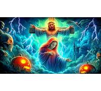 The-Cross-of-Jesús Puzzles Imposible,desafío para Adultos Entretenimiento Creativo 1000 Piezas Obra de Arte de Juego de para Adultos y niños 38x52cm/1000pcs