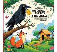 The Crow, the Fox & the Cheese: A Wise Tale Coloring Adventure: Fun Moral bilinual Stories to Read, Color & Learn for Ages 5-8