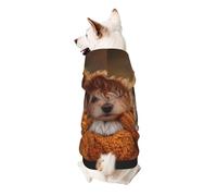 The Crown Dog in the Scarf - Sudadera con capucha de poliéster suave y transpirable para perros pequeños, niños y niñas