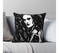 The Crown Eric Draven - Funda de almohada cuadrada de poliéster y lino, terciopelo, con cremallera, decoración de habitación, funda de almohada