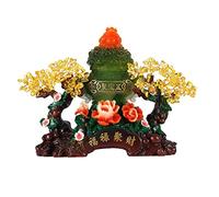 The Crystal Tree Money Tree Crystal Gourd Imitation Adornos Jade Adornos Citrine Fortune Tree Oficina Reubicación de Tiendas y obsequios de Apertura de 11.8 Pulgadas de Cristal