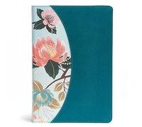 The CSB Study Bible For Women, Teal Flowers LeatherTouch: The Christian Standard, Teal Flowers, Leathertouch, Silver Edging, 2 Ribbon Markers