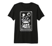 The Cultivator Macabro Tarot Card Skull Planter Botánica Camiseta Premium