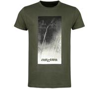 The Cure A Forest Hombre Camiseta Verde S 100% algodón Vorne Bedruckt, Hinten Bedruckt Regular