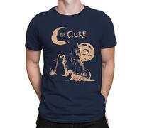 The Cure Cat Moon Lover 90 - Camiseta para hombre, azul marino, L
