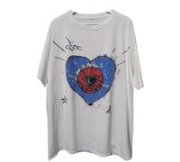 The Cure Friday I'm in Love Camiseta Hombre - Blanco, con Licencia Oficial (Blanco,XL)