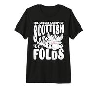The Curled Charm of Scottish Folds Cat Lover Owner Camiseta Premium