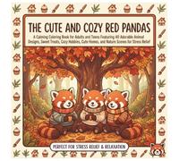 The Cute and Cozy Red Pandas: A Calming Coloring Book for Adults and Teens Featuring 40 Adorable Animal Designs, Sweet Treats, Cozy Hobbies, Cute Homes, and Nature Scenes for Stress Relief