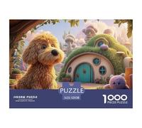 The Cute and Fluffy Dog 1000 Pcs Papel Ecológico Rompecabezas Lovely Puppy Imposible, Difícil Juego Familiar Puzzle Juego De Desafío Difícil 52x38cm/1000pcs