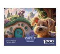 The Cute and Fluffy Dog 1000 Piezas Cartón Fuerte Rompecabezas Lovely Puppy Liberador De Estrés Juego Creativo Puzzle Juego De Desafío Difícil 52x38cm/1000pcs