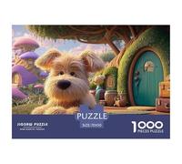 The Cute and Fluffy Dog 1000 Piezas Cartón Rompecabezas Lovely Puppy Imposible, Difícil Juego Creativo Puzzle para Niños Pequeños 70x50cm/1000pcs