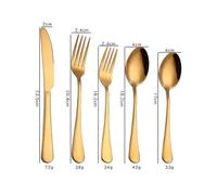 The cutlery set is sturdy and easy to clean, suitable for picnic, household, camping (30 pieces)