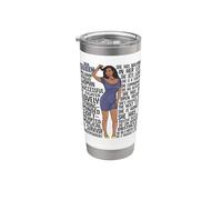 The Da Black Queen Sista Auntie Power Women Melanin Magic Vaso térmico de acero inoxidable de doble pared