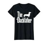 The Dachshund Funny Wiener Dog Gifts for Men Fathers Day Camiseta gráfica económica, Mujer, Negro, M