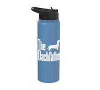 The Dachshund Funny Wiener Dog Gifts for Men Fathers Day Stainless Steel Insulated Water Bottle