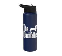 The Dachshund Funny Wiener Dog Gifts for Men Fathers Day Stainless Steel Insulated Water Bottle